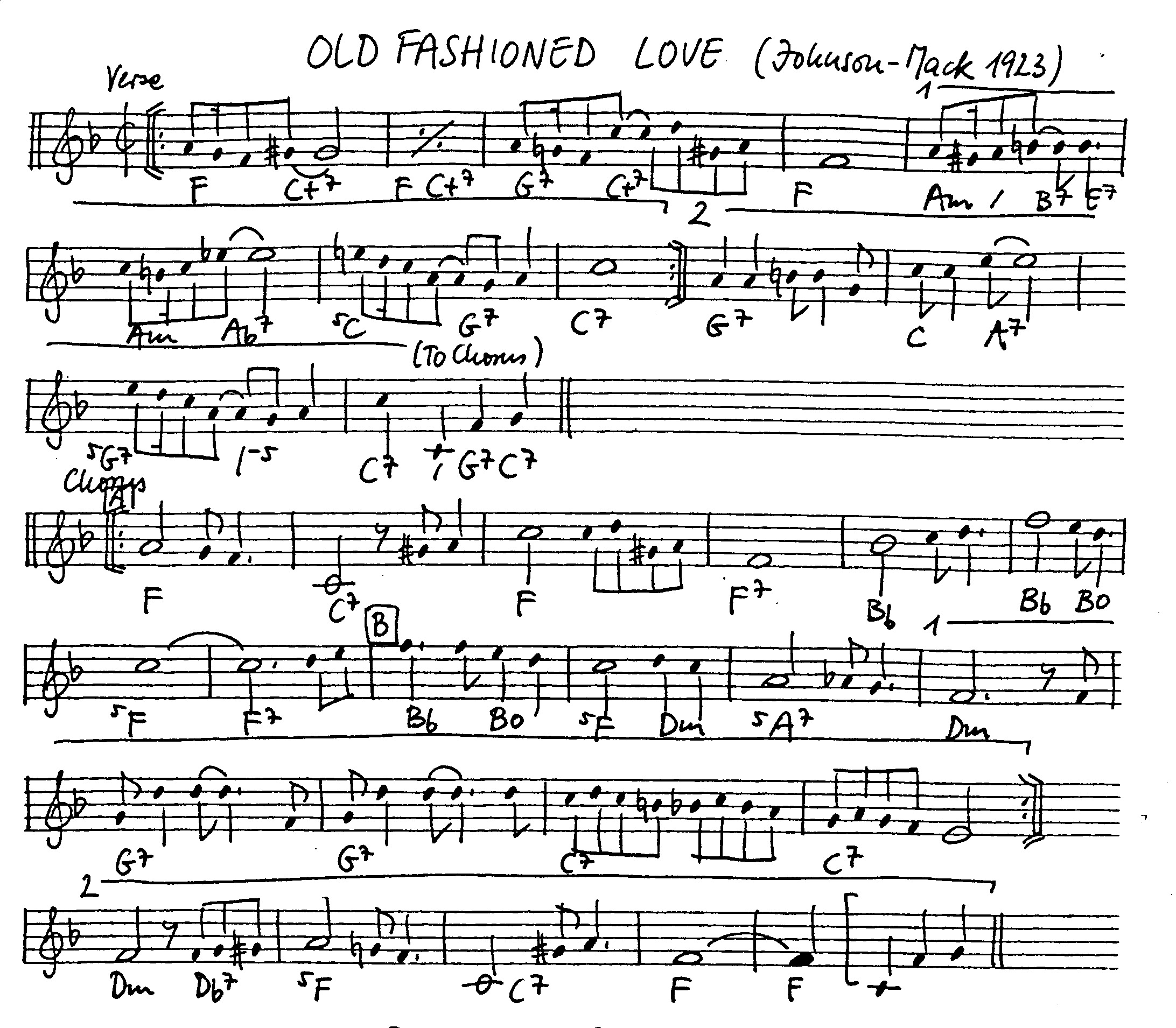 old fashioned love leadsheet – book us for your next 20s or gatsby event